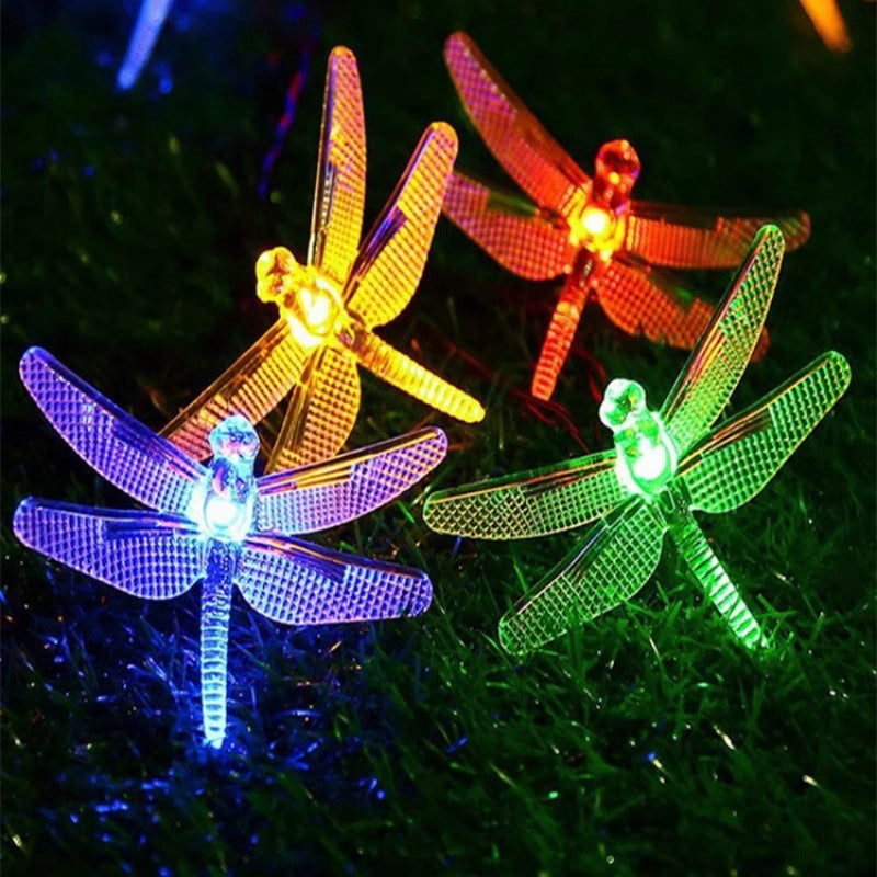 Solar Symphony Petal Bee Fiber Butterfly Floor Plug-in Outdoor Garden Mushroom Bee Floor Plug-in Lawn Light