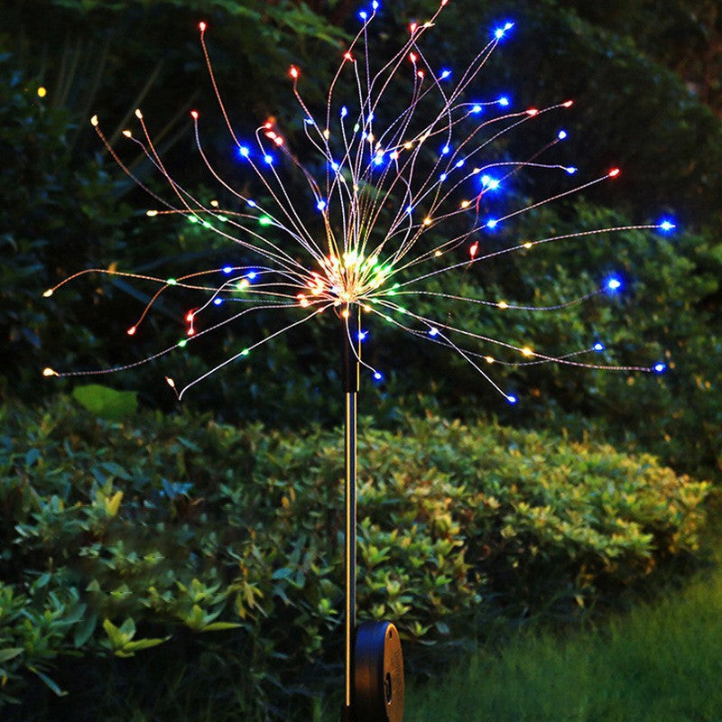 Solar garden lights, colorful lights, flower lights, gypsy copper wire lights, dandelion waterproof lights, outdoor light strips