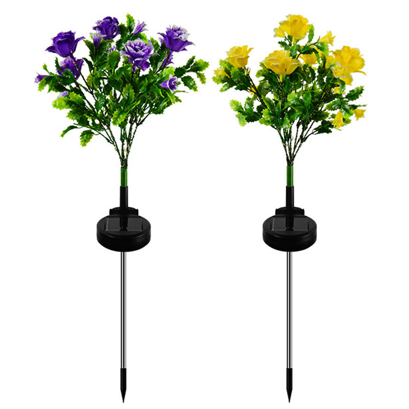 Solar Simulation Wisteria Flower Light Outdoor Waterproof Plug-in Light Solar Rainproof Garden Light Lawn Light