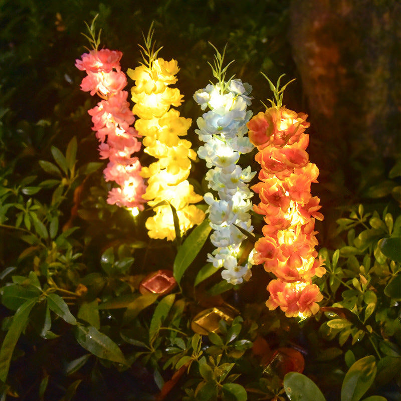 Solar Simulation Wisteria Flower Light Outdoor Waterproof Plug-in Light Solar Rainproof Garden Light Lawn Light