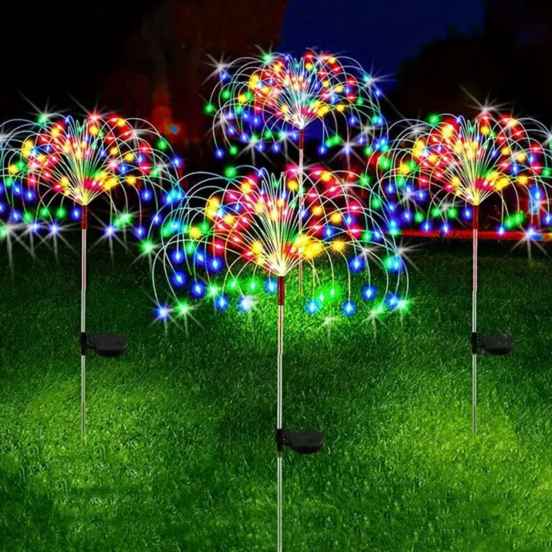 Solar garden lights, colorful lights, flower lights, gypsy copper wire lights, dandelion waterproof lights, outdoor light strips