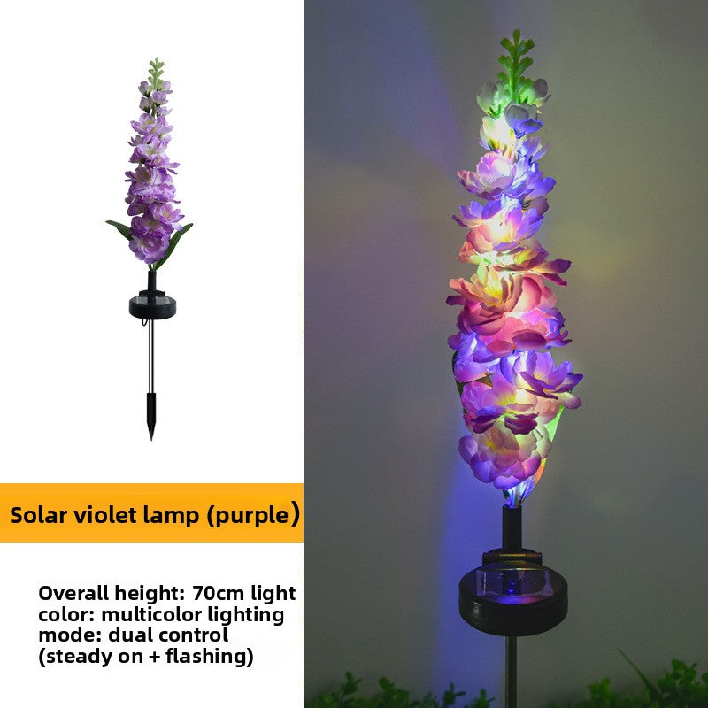 Solar Simulation Wisteria Flower Light Outdoor Waterproof Plug-in Light Solar Rainproof Garden Light Lawn Light