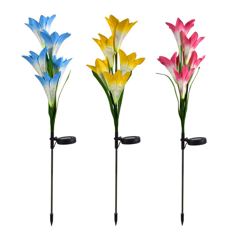 Solar Simulation Wisteria Flower Light Outdoor Waterproof Plug-in Light Solar Rainproof Garden Light Lawn Light