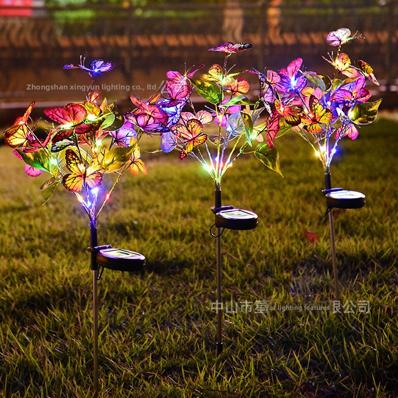 Solar Simulation Wisteria Flower Light Outdoor Waterproof Plug-in Light Solar Rainproof Garden Light Lawn Light